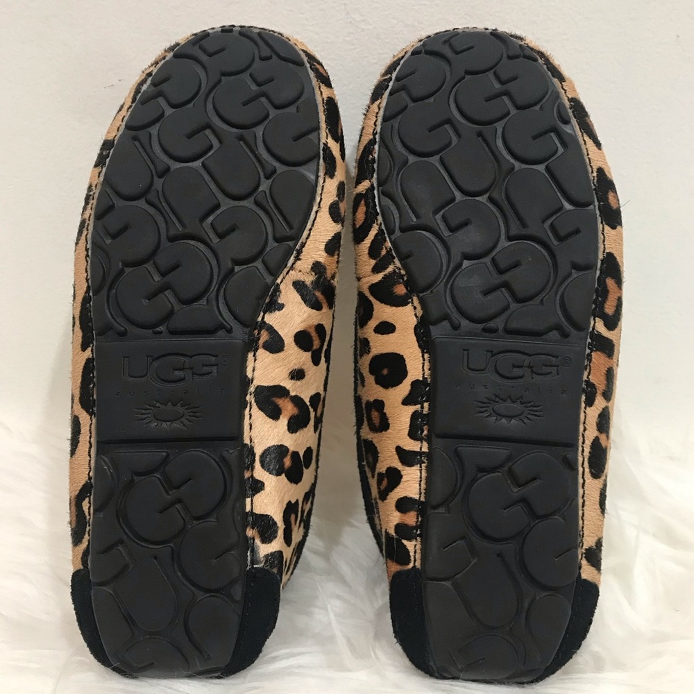 UGG Women’s Ansley Calf Hair Leopard Slippers Size 6 - Picture 8 of 12